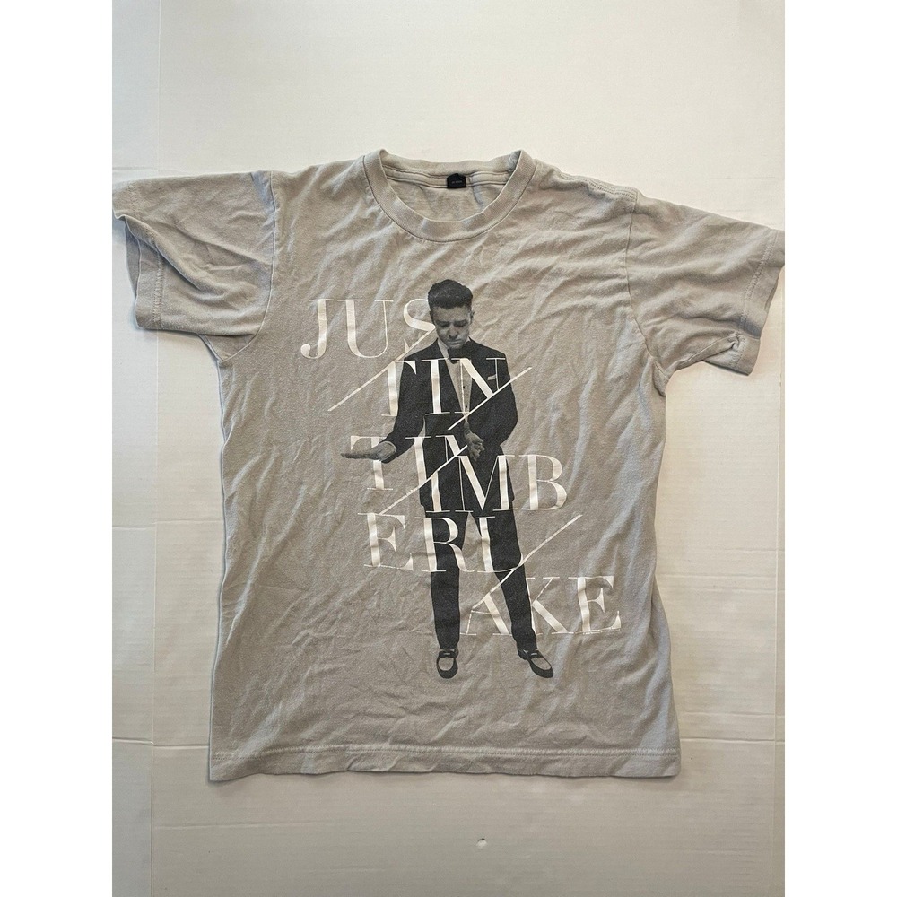 Justin Timberlake 20/20 World Tour 2013/2014 T-Shirt Gray Official Women's Small
